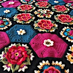 Frida's Flowers crochet blanket