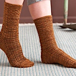 Gansey Clock Socks by Ann Budd