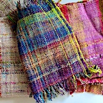 Stash-busting handspun scrap yarns on the rigid heddle loom