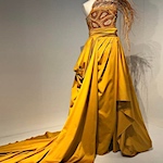 Julie Shaw's haute couture gown with woven bodice
