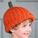 1.5-hour crochet pumpkin hat pattern