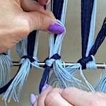 How I tie on a warp: Kathy's version