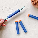 Crochet tools to make from stuff in your junk drawer