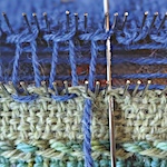 Joining pin-loom pieces on the loom