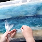 Making a felted lampshade - time lapse video
