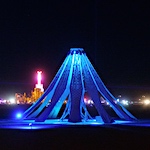 The Living Knitwork Pavilion at Burning Man festival