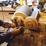 Hand-made drum carder 