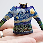 Althea Crome's miniature sweaters test the limits of traditional knitting