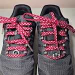 Tablet-woven shoelaces