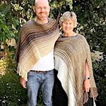 Mother and son ponchos