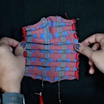 Multistable fabrics that snap between different shapes