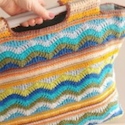 Crocheted beach bag