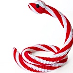 Piper the Peppermint Snake by cbfiberworks