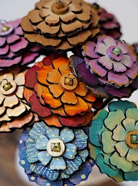 'Posy' handpainted spindles by Suzy Brown