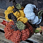Spiral Pumpkin crochet pattern by Fox Leaf Studio