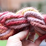 Monster handspun yarn for heirloom rug making