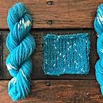 Dyeing flammegarn: Saxon blue for socks with a twist