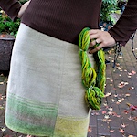 Woven skirt with a handspun twist