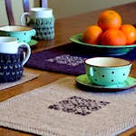 Snowflake placemats, coasters and table runner by Martin Storey