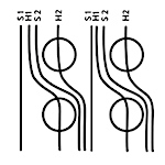 Standard two-heddle threading