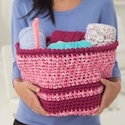 Crocheted stash basket