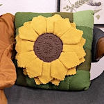 Sunflower Pin Loom Cushion by Deborah Bagley