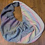 Stripey conference shawl