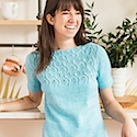 Tea Leaves lace-topped tee by Lotta Groege
