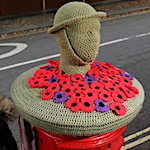 Spectacular remembrance post box topper in Portsmouth