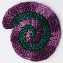 Two-colour spirals in crochet