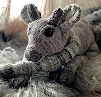 White Buck made in handspun yarn by primroseyarnco
