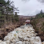 Sheep wool used to repair Isle of Skye path